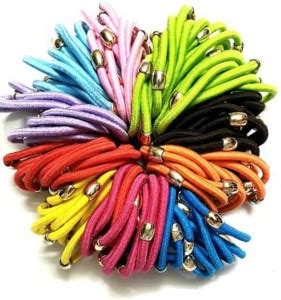 Grazy Hair pony tail rubber band pk of 100 Hair Band Price in India ...