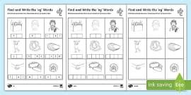 Ou Word Phonics Activity- KS1 Phonics Worksheet - Twinkl