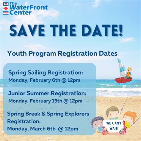 Splash Into 2023 at WFC With These Important Dates — The WaterFront Center