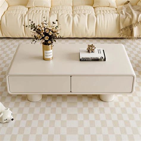 Beige Wood Rectangular Coffee Table – On Wood Products