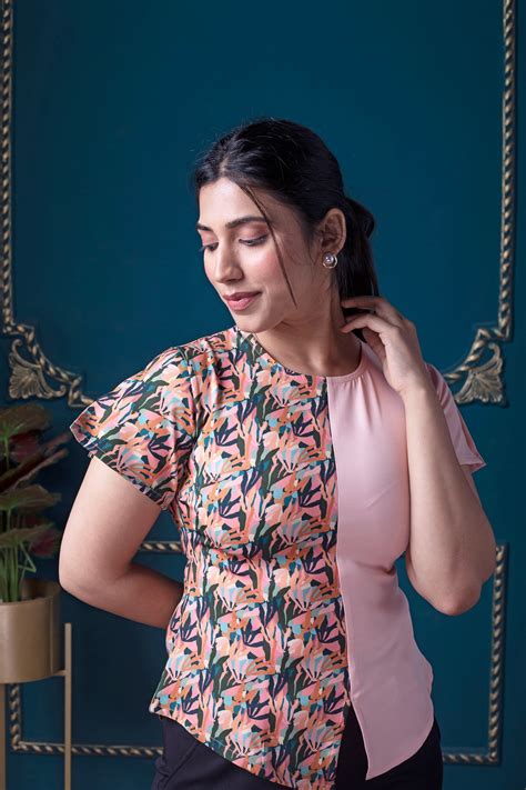 Half & Half Top with Slit Sleeves - Formal Wear for Women – IREA Life