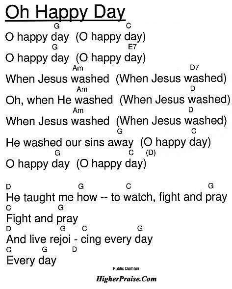 Oh Happy Day | HIS HYMNS | Pinterest | Happy day, Happy and Lyrics