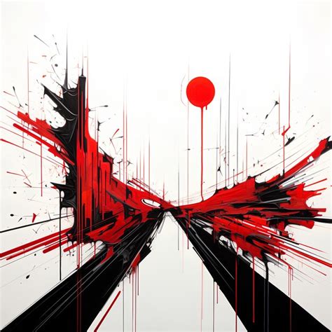 Long strong black lines red fill white background dynamic | Premium AI ...