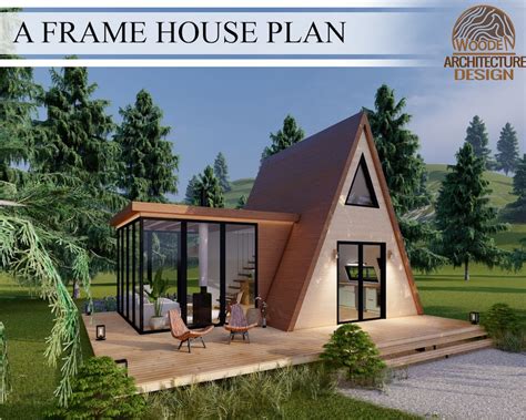 Buy A Frame Cabin House Plan, 1 Bedroom 1 Bathroom, With Sunroom, 807 ...