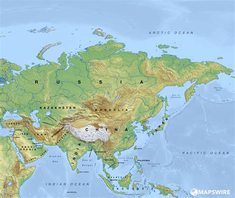 Image result for Asia Map Printable