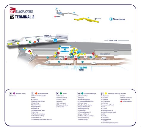 Lambert-St. Louis Airport Map (STL) - Printable Terminal Maps, Shops ...