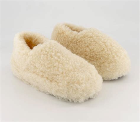 Yoko Wool Yoko Wool Slippers Natural - Flat Shoes for Women