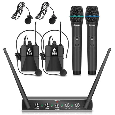 Audio Pro UHF 4-Channel Wireless Mic System, Handheld, Lavalier ...