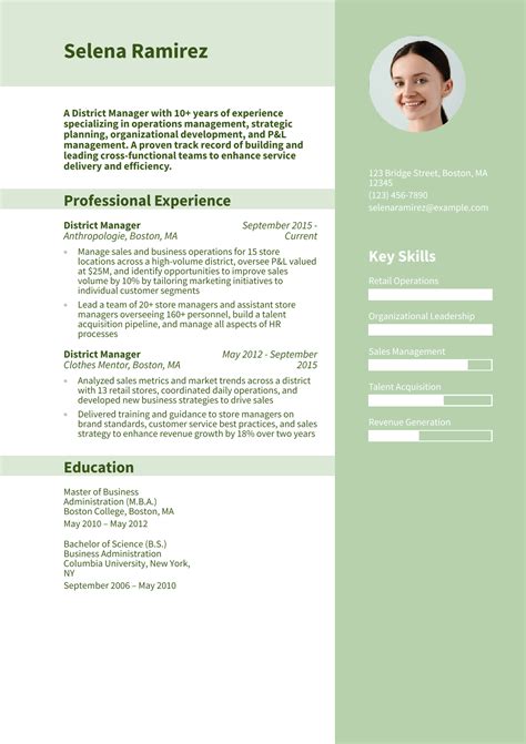 Best District Manager Resume Examples and Templates for 2025 - ResumeBuilder.com