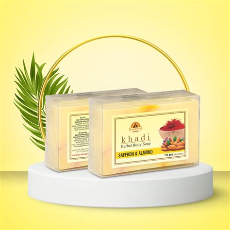 KHADI- SAFFRON&ALMOND SOAP – Prabhu Prasad