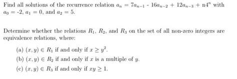 Image result for Recurrence relation Solutions