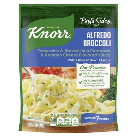 Knorr Natural Flavored Creamy Alfredo Broccoli Fettuccine Pasta Side, 4 ...