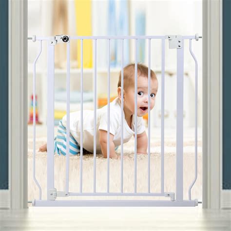 Babykins Auto Close Baby Safety Gate for Kids | Dog Gate with Easy Walk ...