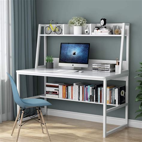 Tribesigns Space-Saving Computer Desk with Hutch and Bookshelf India | Ubuy