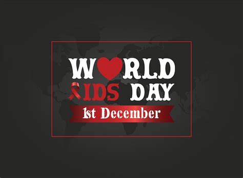 World aids day 1 december with black background banner poster wallpaper ...