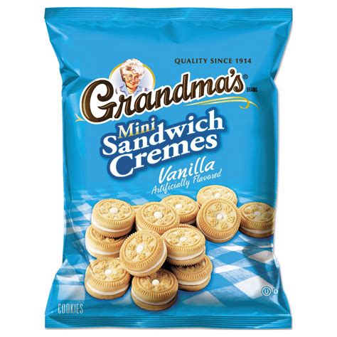 GRANDMA'S, Vanilla, 3.71 oz Item Size, Sandwich Cookies - 38ED71 ...