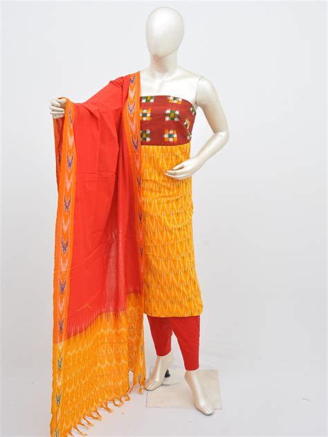 Whole sale pochampally dress material with same dupatta ...