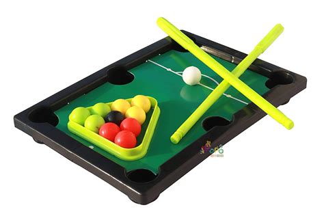 Popo Toys Mini - Pool Table | Table Top Snooker Game | Unisex |with 2 ...