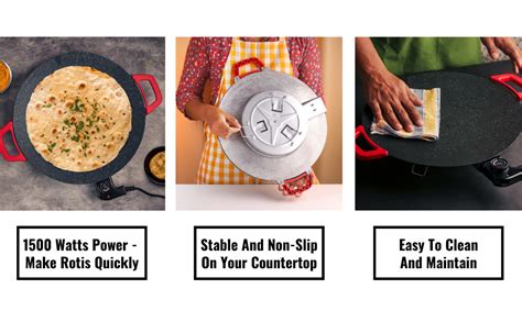 Buy InstaCuppa Portable Electric Tawa 14 Inch (35 CM) with Temperature ...