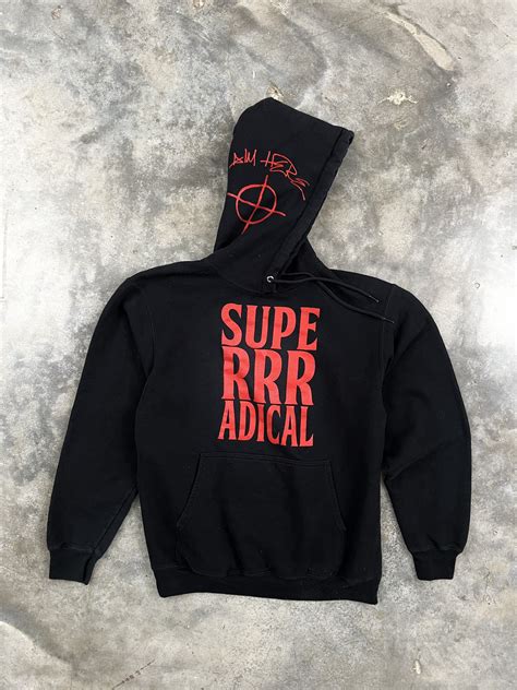 Superrradical Superrradical Aim Here Black + Red Hoodie Medium ️ | Grailed