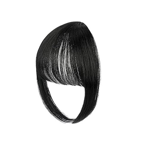Clip in Bangs Hair Extenisons Natural Fringe Clip-on Front Neat Wispy ...