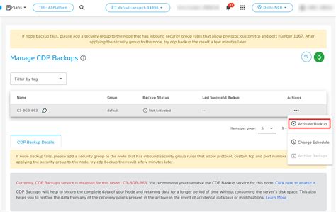 CDP Backups | E2E Cloud