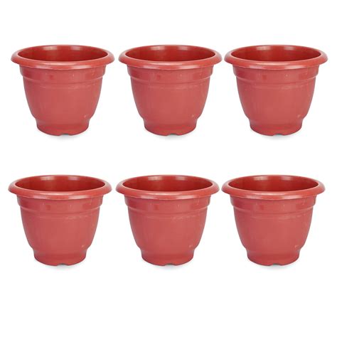 JOREN Heavy Plastic Flower/Gamla/Planter/Pot Plastic Vase 10 INCH (Pack ...