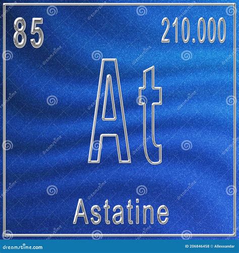 Astatine Chemical 85 Element Of Periodic Table. Molecule And Communication Background. Astatine ...