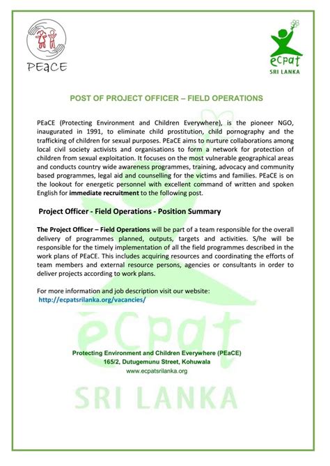 Image result for Project Operations Officer