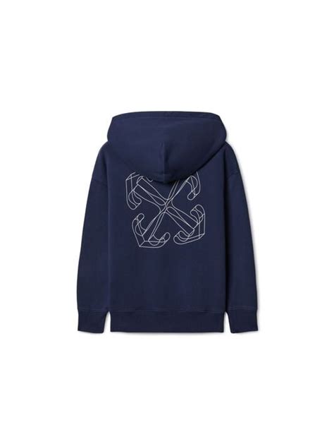 Arrow 3D Hoodie Zip in BLUE | Off-White™