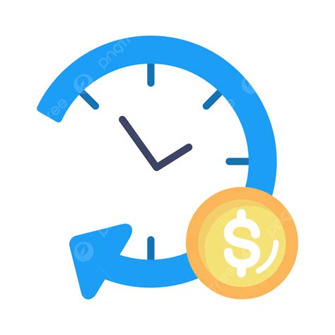 Long Term Debit Flat Icon Vector, Long Investment, Time, Clock PNG and Vector with Transparent ...