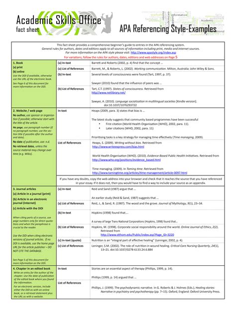 Image result for APA Reference Guide Example