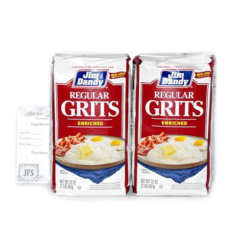 Amazon.com: Jim Dandy Regular Grits Enriched, 2-32 OZ Bags Bundled with ...
