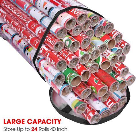 Buy Primode Wrapping Paper Storage Bag, Gift Wrap Organizer, Fits 40 ...