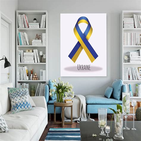 Buy Ukraine Flag Ribbon Design A0 A1 A2 A3 A4 A5 Photo Poster Online at ...