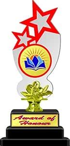 Delta Small Size (8.6 inch) Book Acrylic Trophies with Plastic Base (AP ...