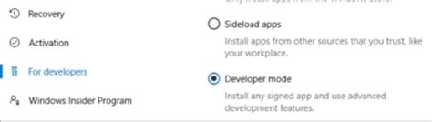 Image result for Windows Developer Mode