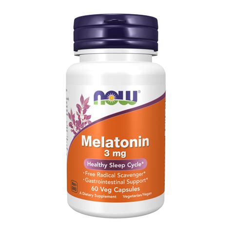 Melatonin 3mg 60 Veg Capsules – NOW Foods Egypt