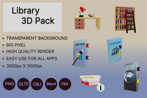 Image result for Library 3DIcon