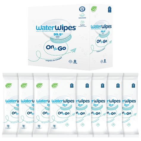 Amazon.com: WaterWipes On The Go Wipes, 99.9% Water-Based Wipes for ...