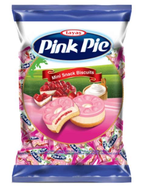 Tayas Pink Pie New Mini Snack Biscuits With Strawberry Flavoured Cream ...