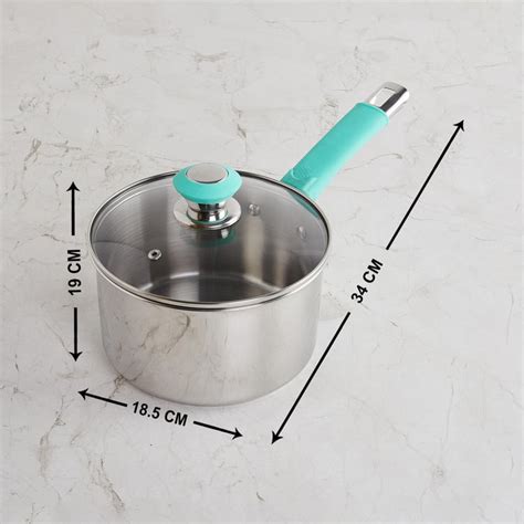 Buy Schwer Green Solid Stainless Steel Sauce Pan with Lid- 2.4 Litre ...