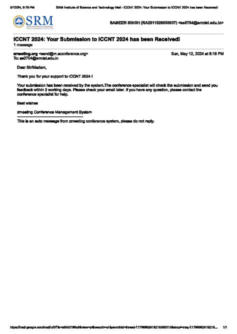 Research paper mail - Research Publishing and Presenting Skills - Studocu