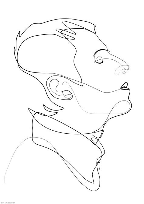 Buy Liam Gallagher Line Drawing Print Online in India - Etsy