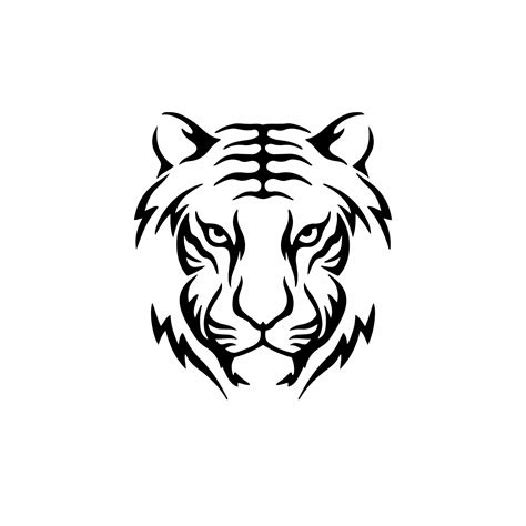 Tiger Symbol Logo. Tribal Tattoo Design. Stencil Vector Illustration 16189246 Vector Art at Vecteezy