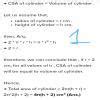 1) The area of CSA (in sq cm) of a cylinder is numerically equal to its ...
