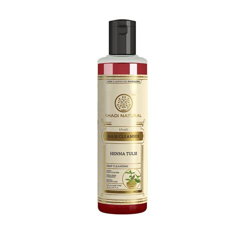 Buy Khadi Natural Herbal Shampoo Henna Tulsi Cleanser 210ml (210 ...