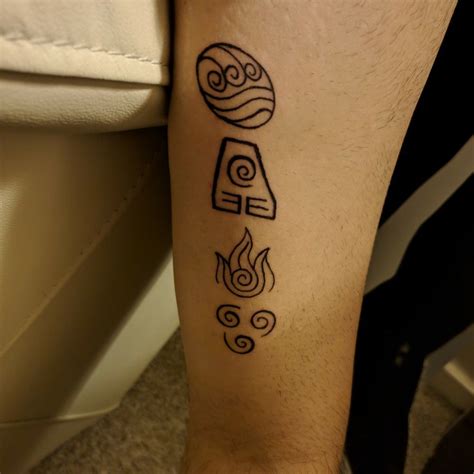 Avatar The Last Airbender Symbols Tattoo