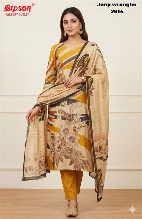 Jeep Wrangler 2914 Bipson Prints Roman Silk Readymade Pant Style Suits ...