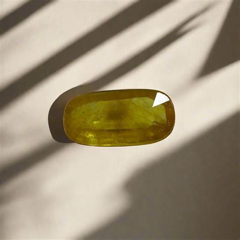 Yellow Sapphire stone | Pukhraj stone | Lab Certified | Money-Back Gua ...